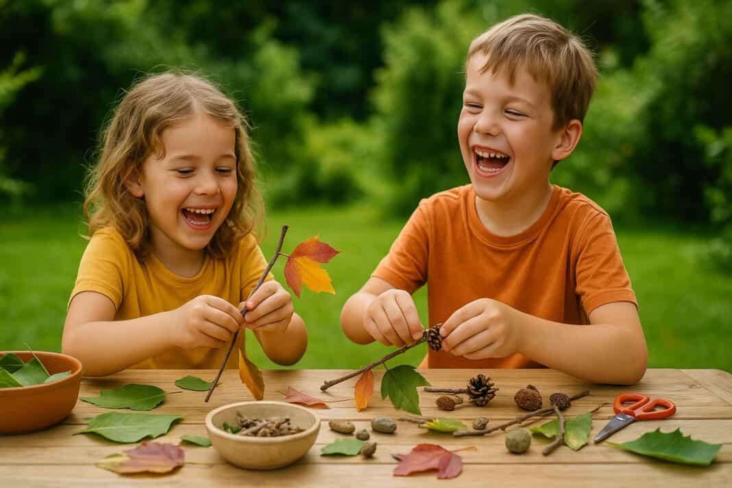 Lachen, Leim und Blätterzauber – Bastelspaß im Grünen