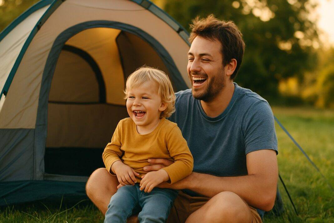 Zeltidylle mit Kindergelächter: Wenn Abenteuer im Gras beginnen