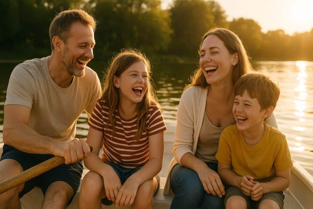 Familienzeit auf dem See: Lachen, Licht und Leichtigkeit