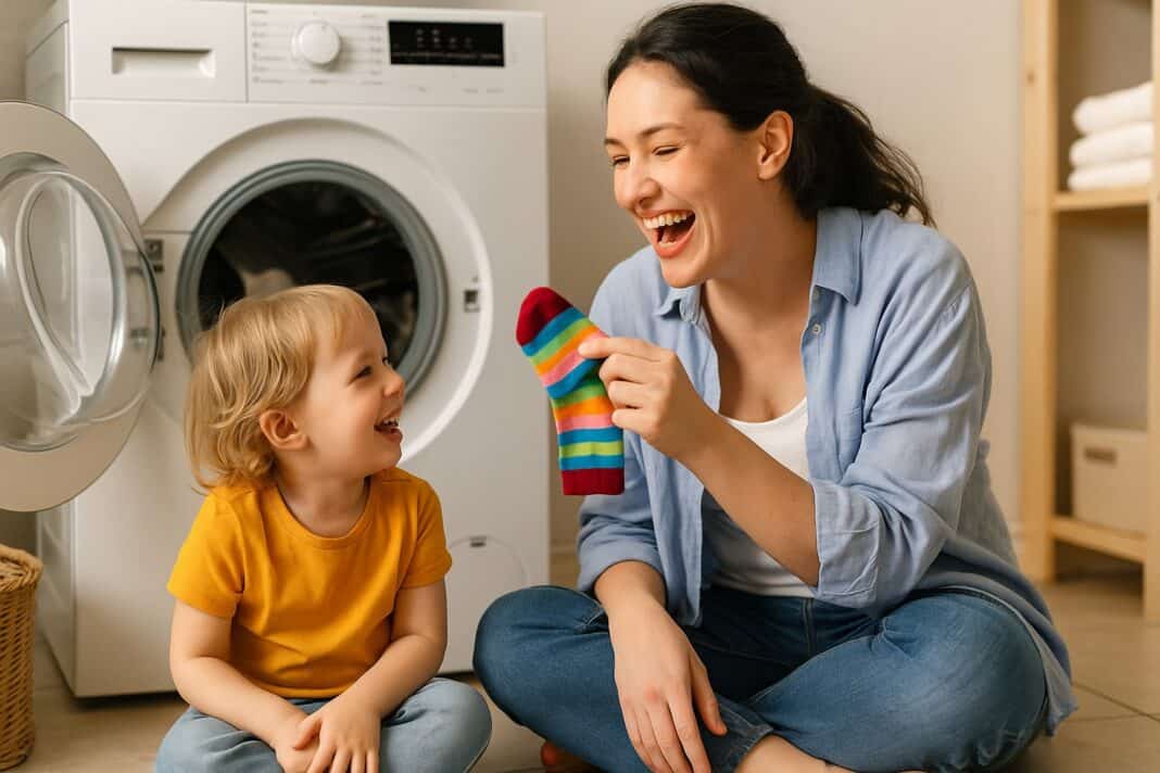 Sockenmomente, die verbinden – Lachen im Wäschechaos